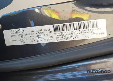 2016 Chrysler Town & Country Touring из США, поврежденный, VIN 2C4RC1BG9GR231882